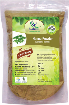

Natural Healthlife Care 100% Natura Henna Powder (LAWSONIA INERMIS)227 GM(227 g)