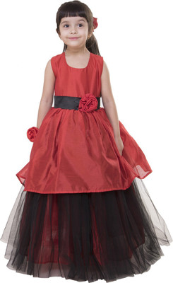 

Samsara Couture Girls Maxi/Full Length Party Dress(Multicolor, Sleeveless