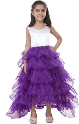 

Samsara Couture Girls Maxi/Full Length Party Dress(Multicolor, Sleeveless