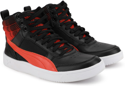 

Puma Boys & Girls Lace Sneakers(Black, Puma black-cherry tomato
