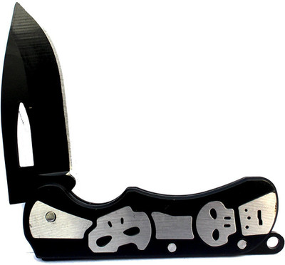 

Paradigm Pictures Korean Design Black Pocket Knife with Black Pouch (Multifunctional Tool) Pocket Knife(Black)