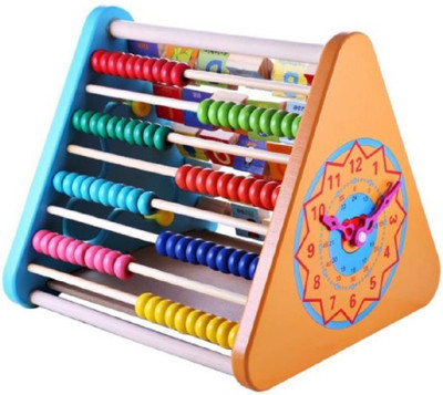 

Emob Early Educational Wooden Multifunctional 5 in 1 Activity Learning Shelf Toy for Kids(Multicolor)
