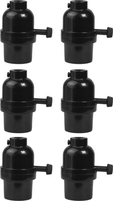 

Kapoor E Illuminations GP2650453-6 E-26 Phenolic Lamp Holder 3way Turn knob� switch Plastic Light Socket(Pack of 6)