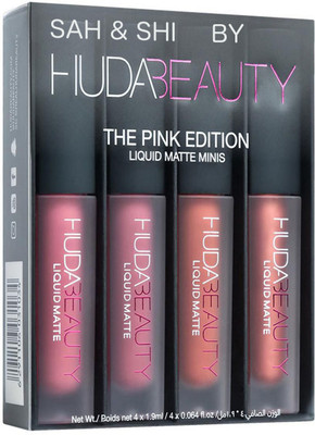 

Sah&Shi Pink Edition Liquid Matte Minis Lipsticks By Huda Beauty(Gossip Gurl,Icon,Trophy wife,Video Star)