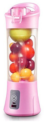 

Hojo USB Rechargeable Mini Portable Smoothie Blender with Sipper Bottle Fruit Vegetable Electric Juicer Blender 380ml (Pink) 20 W Juicer(Pink, 1 Jar)