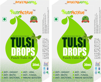 

NutrActive Tulsi Drops (Panch Tulsi Ark) - 60ml | Natural Immunity Booster - Tulsi(60 ml)