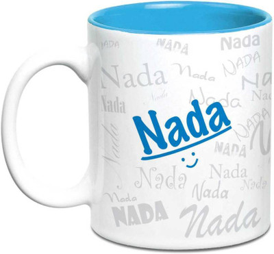 

LOF Nada Name Gift Ceramic Inside Blue Gifts For Birthday Ceramic Mug(325 ml)