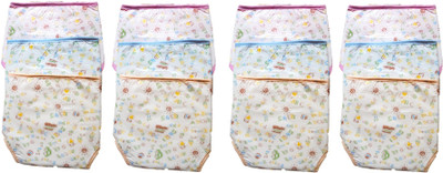 

Silvertise Reusable Cotton Cloth Diaper Nappies Langot With Pack of 12 Waterproof, Newborn Baby Shower Gift, Toddler Girl Boy Nappy Langot (Unisex-baby, Set Of 12 Blue Yellow Pink, Blue;pink;yellow