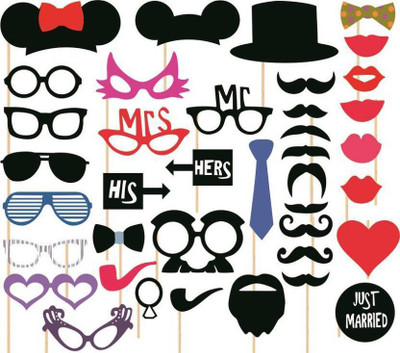 

CREW4 Bachelor Party Props (Set OF 36) Photo Booth Board(Bachelorette)