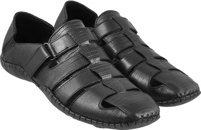 J.Fontini Men 11,Black Sandals