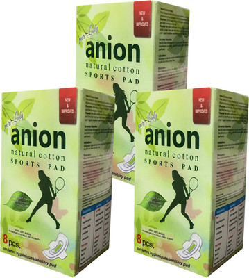 

Happy Time Pure Anion Sports Pads Pack of 3 Sanitary Pad(Pack of 24)