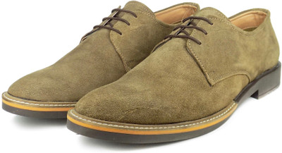 

Ripley Dockstreet Series Genuine Suede Leather Derby Shoes Corporate Casuals For Men(Olive