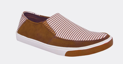 

TR Casual Footwear Slip On Sneakers For Men(Tan