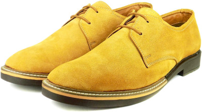 

Ripley Dockstreet Series Genuine Suede Leather Derby Shoes Corporate Casuals For Men(Yellow, Tan
