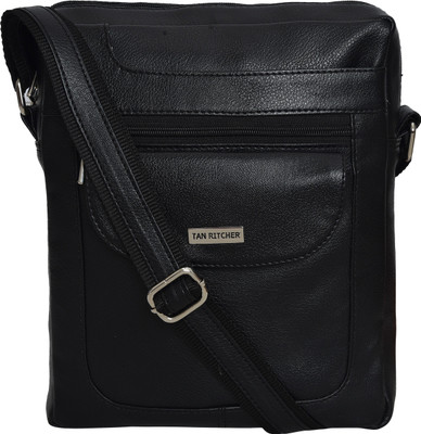 

Tan Ritcher Men & Women Casual Black Leatherette Sling Bag