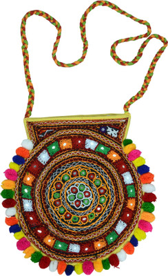 

ETHNIC Girls Formal Multicolor Cotton Shoulder Bag