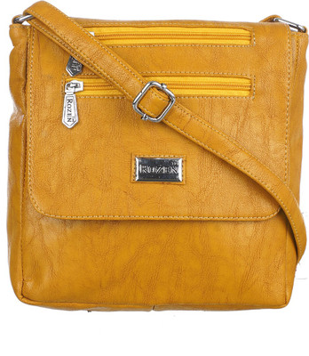 

ROZEN Women Casual Gold PU Sling Bag