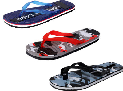 

IndiWeaves StepCare Slippers, Blue::red::black