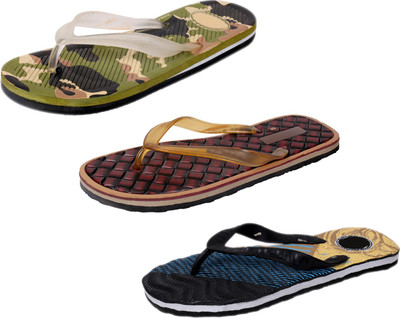 

IndiWeaves StepCare Slippers, Multicolor::brown::black