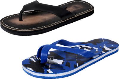 

IndiWeaves StepCare Slippers, Black::blue