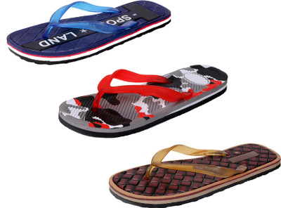 

IndiWeaves StepCare Slippers, Blue::red::brown