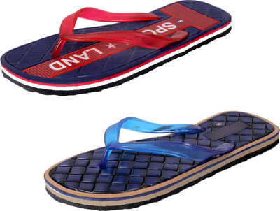 

IndiWeaves StepCare Slippers, Red::blue