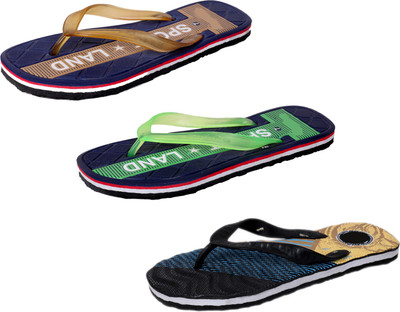 

Indistar StepCare Slippers, Brown::green::black