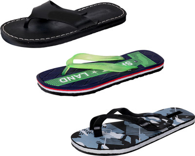 

IndiWeaves StepCare Slippers, Black::green::black
