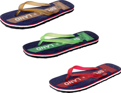 

IndiWeaves StepCare Slippers, Brown::green::red