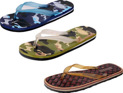 

IndiWeaves StepCare Slippers, Blue::multicolor::brown