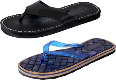 

IndiWeaves StepCare Slippers, Black::blue