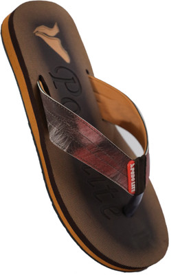 

Podolite Flexiable Flip flop and House slippers for Men-7UK Flip Flops, Brown21