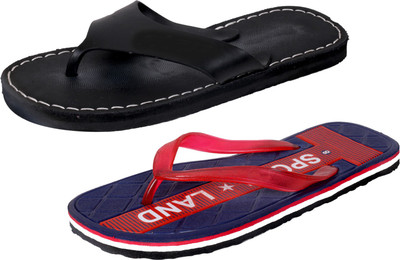 

IndiWeaves StepCare Slippers, Black::red