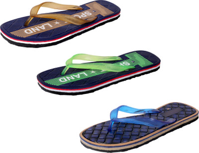 

IndiWeaves StepCare Slippers, Brown::green::blue