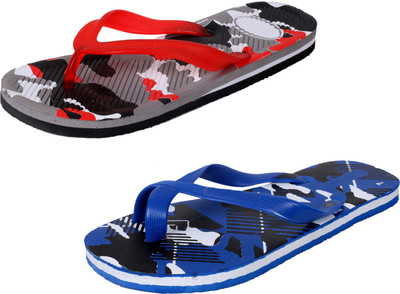 

IndiWeaves StepCare Slippers, Red::blue