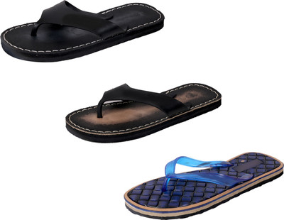 

IndiWeaves StepCare Slippers, Black::blue