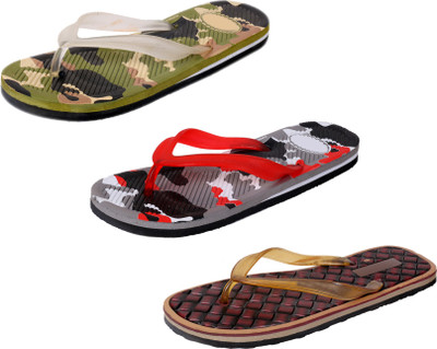 

IndiWeaves StepCare Slippers, Multicolor::red::brown