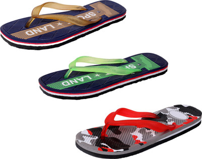 

IndiWeaves StepCare Slippers, Brown::green::red