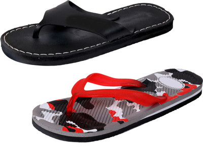 

Indistar StepCare Slippers, Black::red