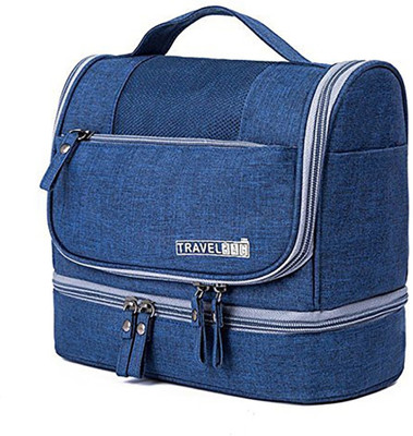 

ShopyBucket Makeup Cosmetic Bag Organizer Storage Bag for Men and Women Small Travel Bag - Large(Blue)