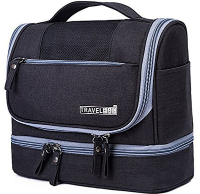 

ShopyBucket Makeup Cosmetic Bag Waterproof Organizer for Men and Women Small Travel Bag - Large(Black)