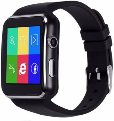 

Gazzet 4G X6-BLACK VGT-A7 lenevo 4G smart watch with camera, memory card and sim card support and fitness tracker Smartwatch Smartwatch(Black Strap Free Size)