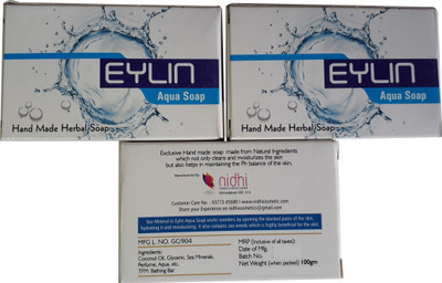 

EYLIN COMBO PACK : 3 SOAPS OF AQUA PERFUMED HAND MADE HERBAL SOAP -300 GMS(300 g, Pack of 3)