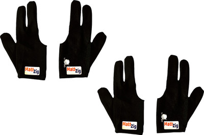 

MattZig Four Pieces of Pool, Snooker and Billiard Gloves (Free Size, Black)