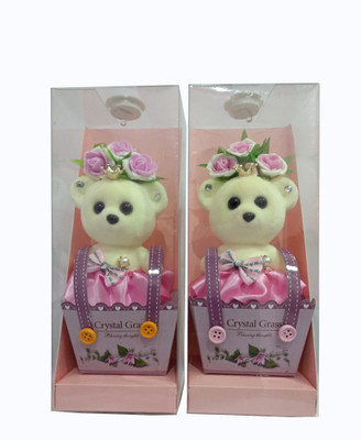 

HRDecoration Valentine Gifts Queen taddy in Multi color light set of 2 - 25 cm(Pink)