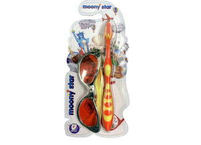 

JMO27Deals Soft Bristles Toothbrush With goggle Toy For Kids Extra Soft Toothbrush