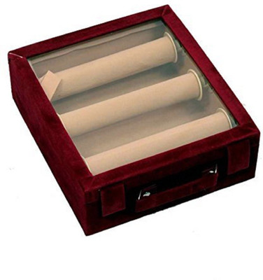 

Kuber Industries Wooden 3 Rod Bangle Box, Maroon (BBTR341) Bangle Box Vanity Box(Maroon)