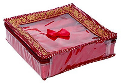 

Kuber Industries Satin 4 Rod Bangle Box Vanity Box Vanity Box(Maroon)