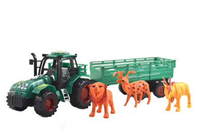 

Breno Farmer friction tractor trolley toy for kids, Push and go toy, Tractor for kids with animals toys (Builder beast, Lion, Deer) Green(Multicolor)