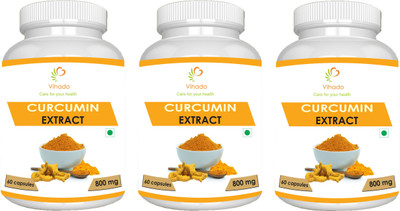 

VIHADO Curcumin extract 60 Capsules of Enhanced Bioavailability Dietary Supplements(800 mg)